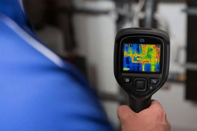 Moisture inspection for a hidden leak